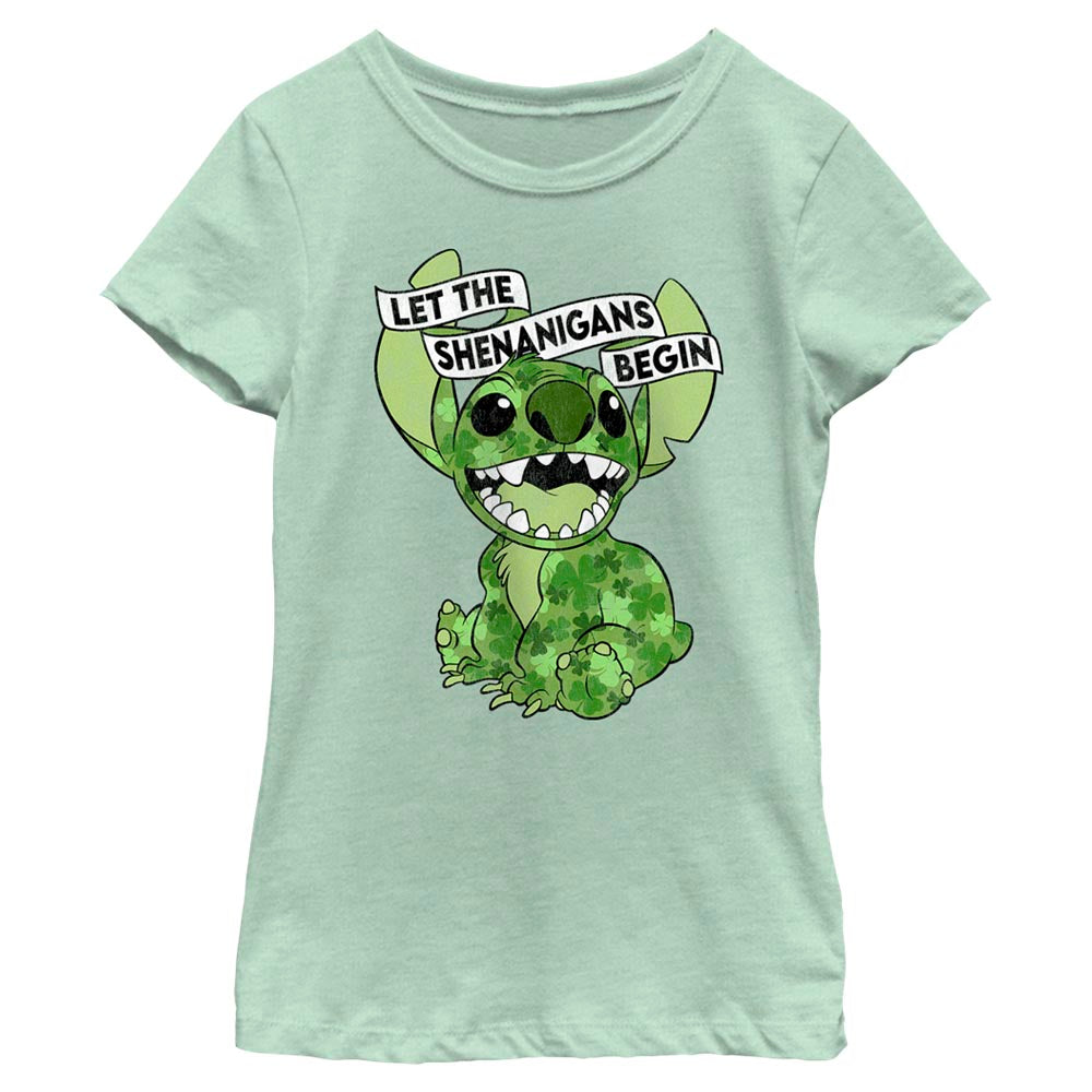 Girl's Disney Stitch Clovers T-Shirt