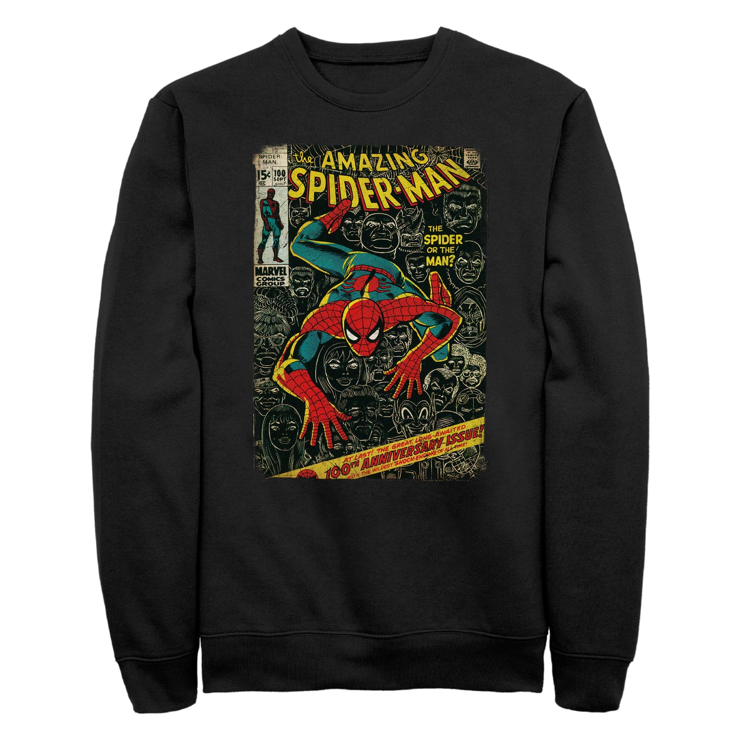 Men's Marvel Spidey Frontcover Sweatshirt