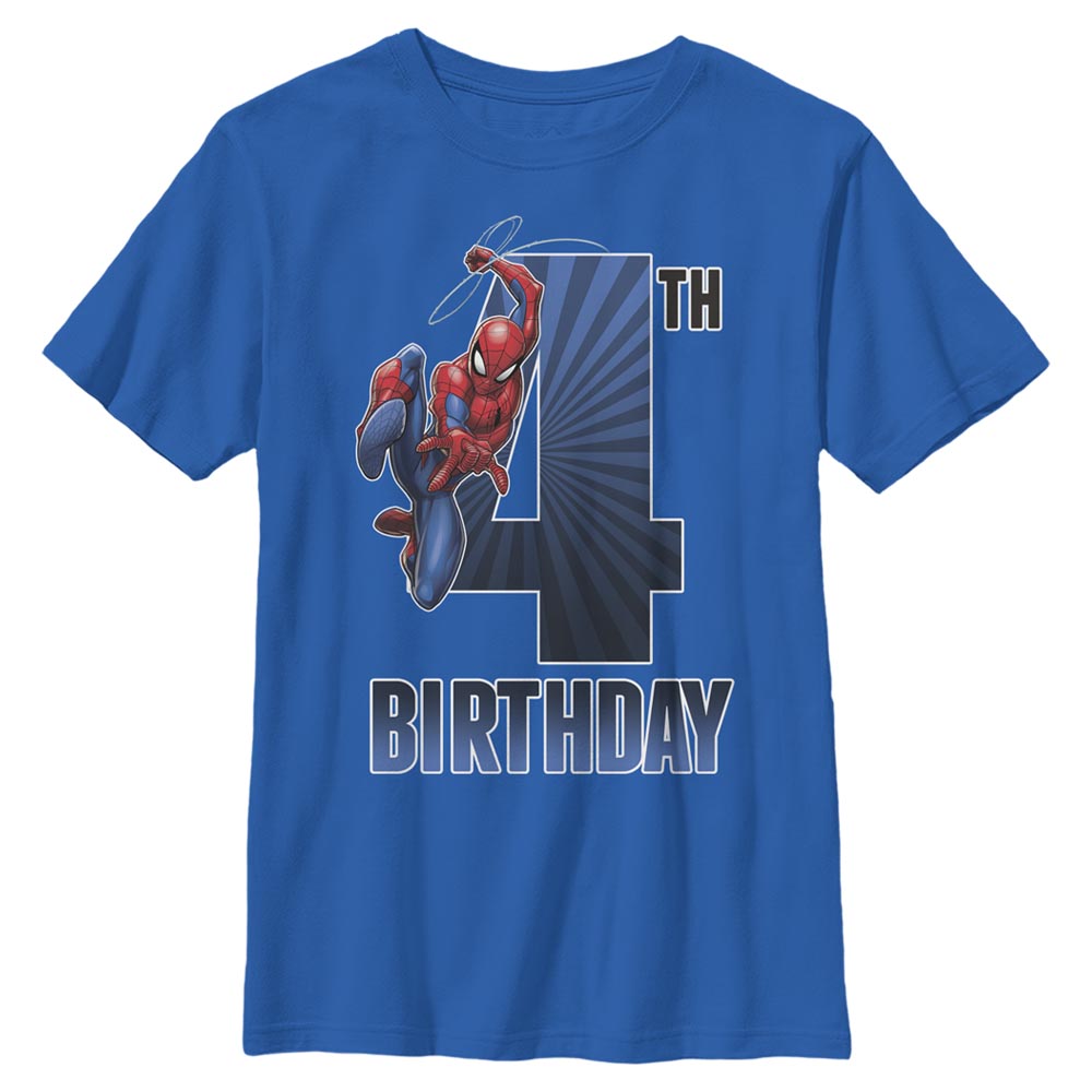 Boy's Marvel Spiderman 4Th Bday T-Shirt