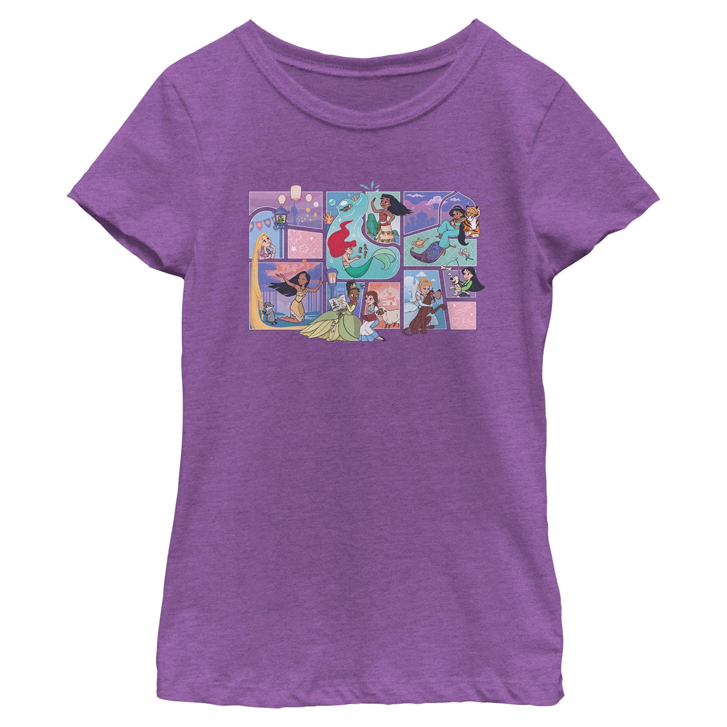 Girl's Disney Princes Panels T-Shirt