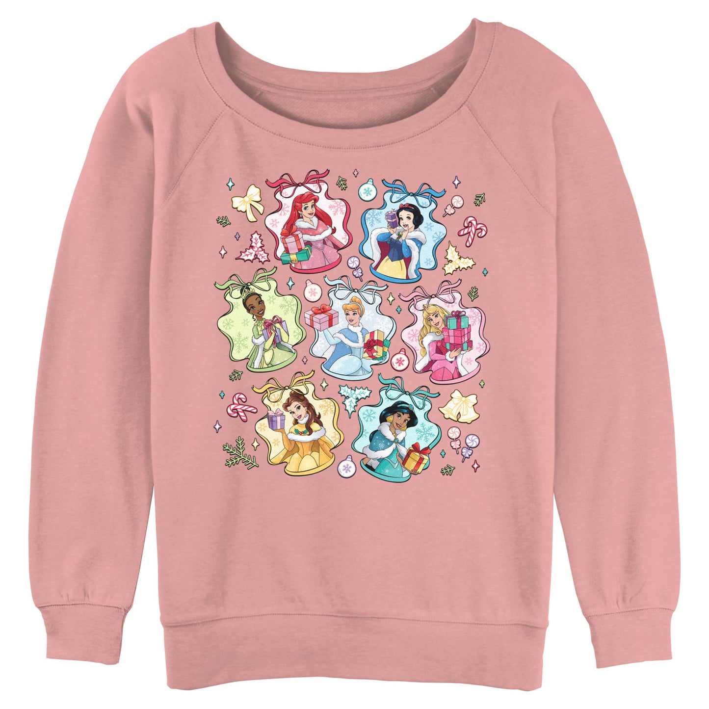 Junior's Disney Coquette Princess Raglan Pullover