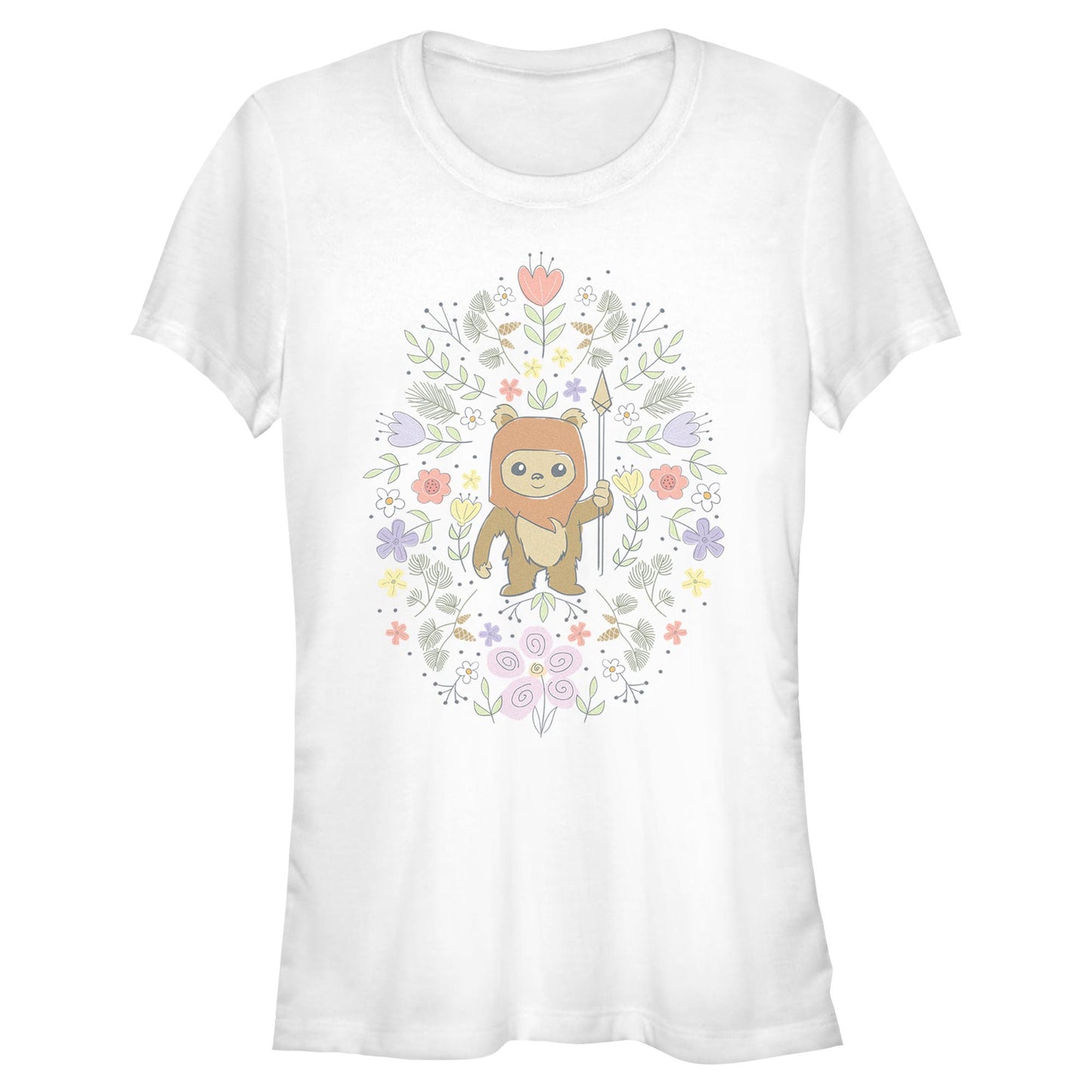 Junior's Star Wars Ewok Flower Spring T-Shirt
