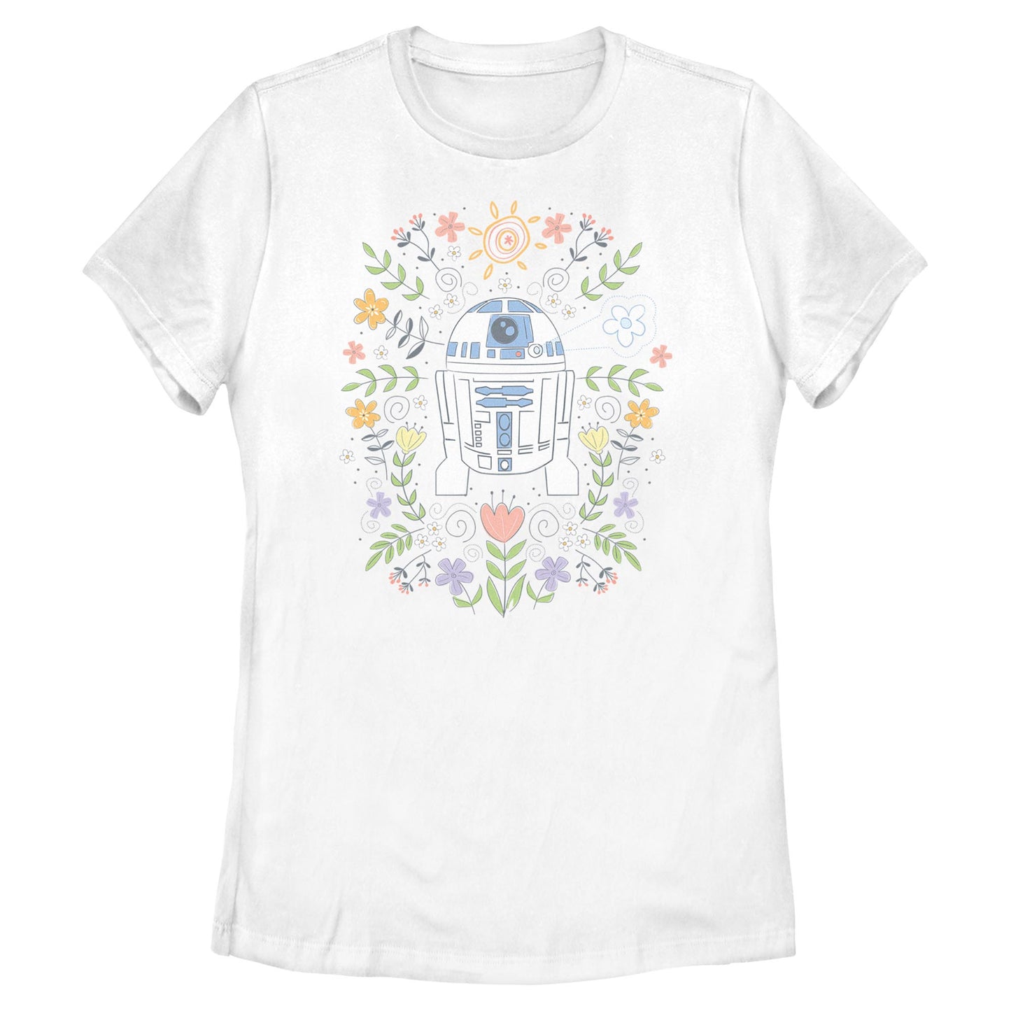 Women's Star Wars R2-D2 Flower Spring T-Shirt