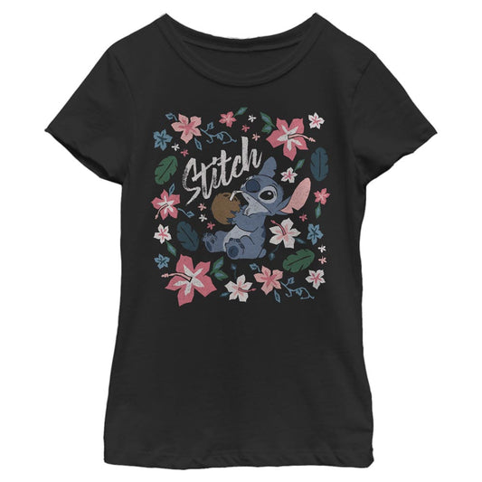 Girl's Disney Tropical Stitch T-Shirt