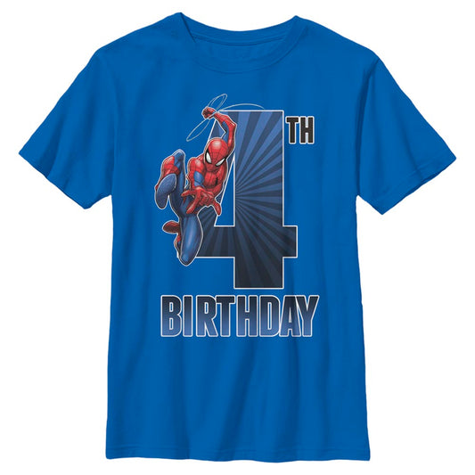 Boy's Marvel Spiderman 4Th Bday T-Shirt