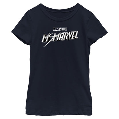 Girl's Marvel Black And White T-Shirt