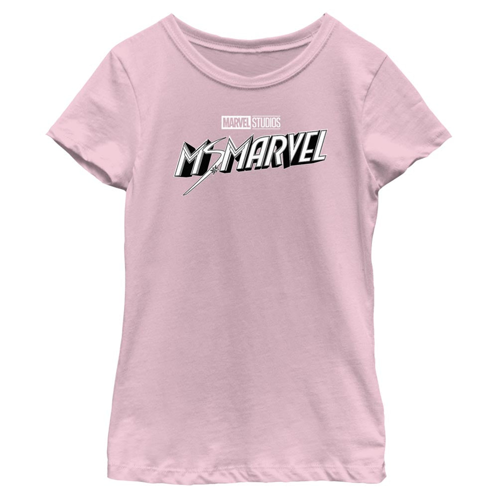 Girl's Marvel Black And White T-Shirt