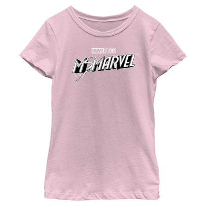 Girl's Marvel Black And White T-Shirt