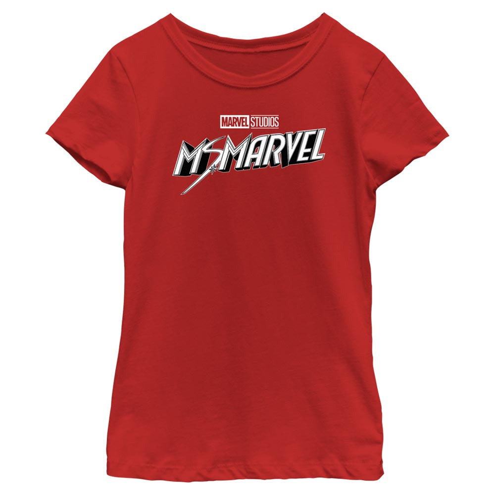 Girl's Marvel Black And White T-Shirt