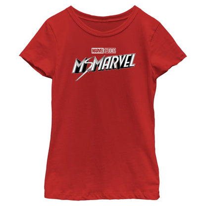 Girl's Marvel Black And White T-Shirt