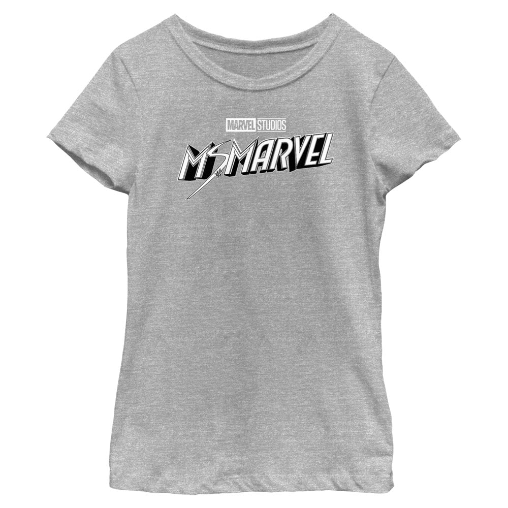 Girl's Marvel Black And White T-Shirt