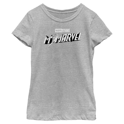 Girl's Marvel Black And White T-Shirt
