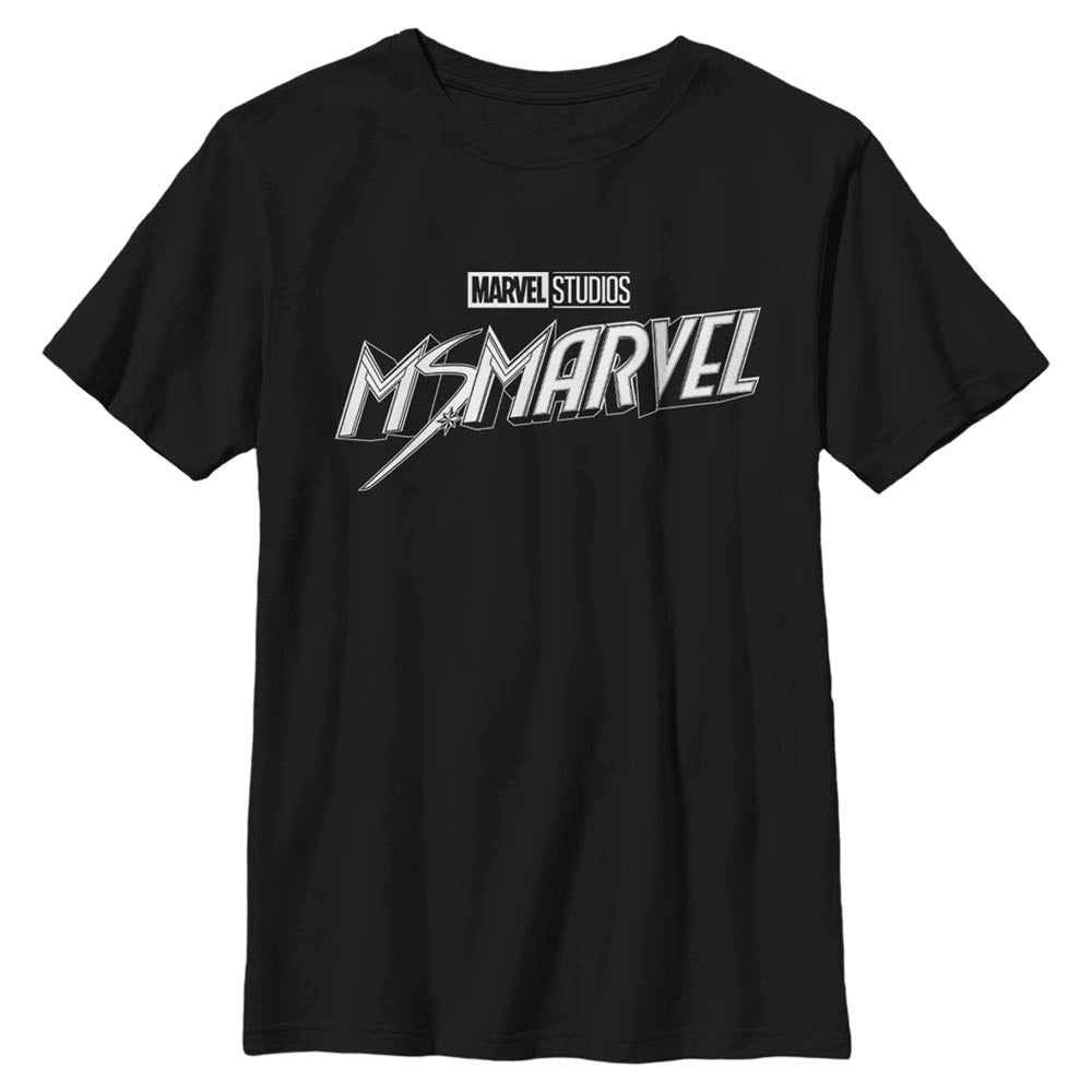 Boy's Marvel Black And White T-Shirt