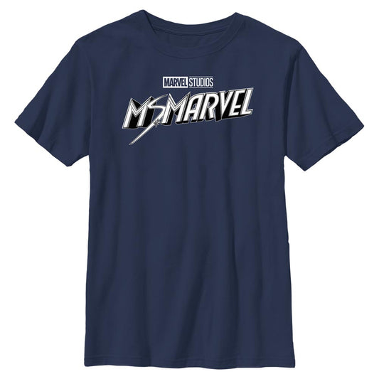 Boy's Marvel Black And White T-Shirt