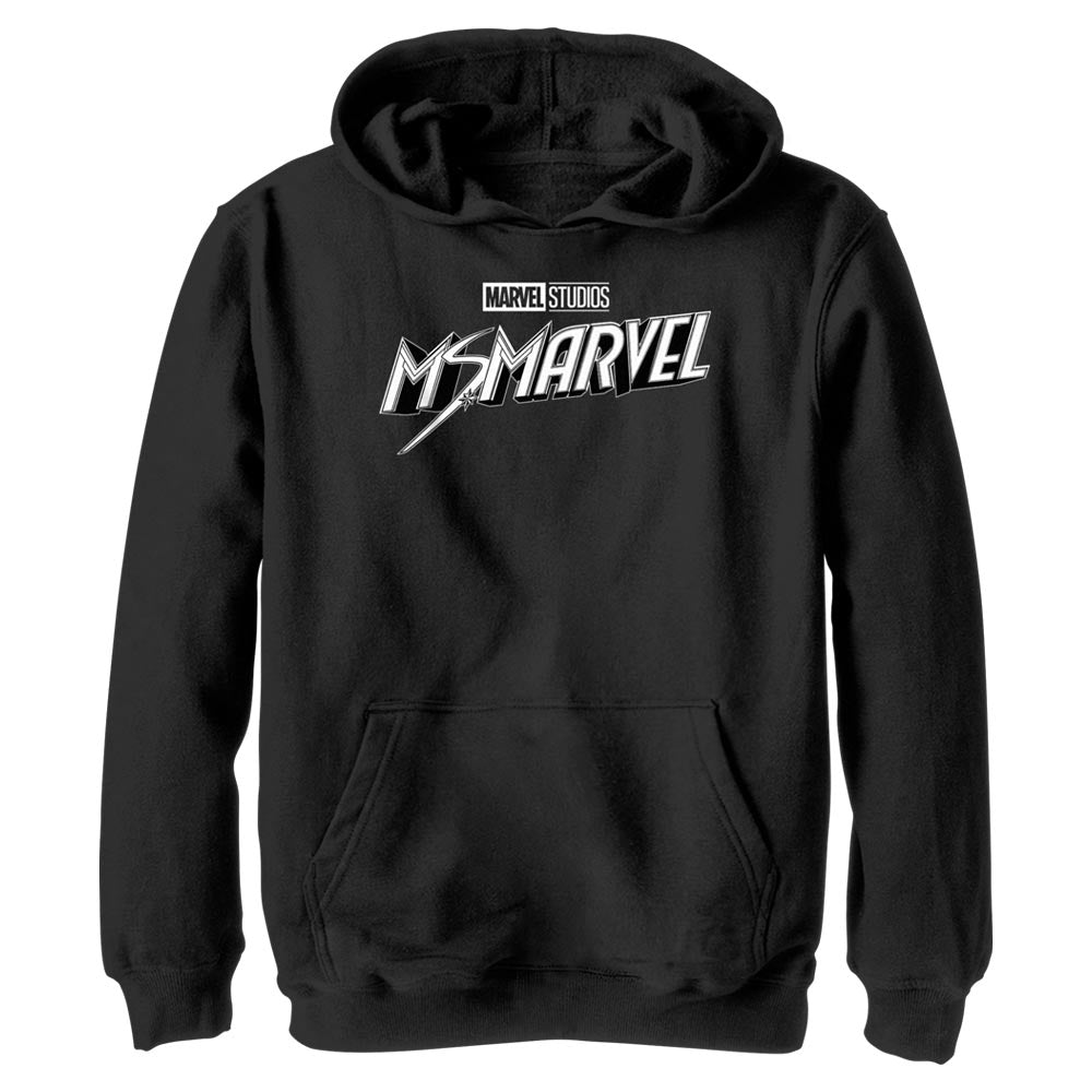 Boy's Marvel Black And White Lightweight Hoodie
