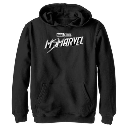 Boy's Marvel Black And White Lightweight Hoodie