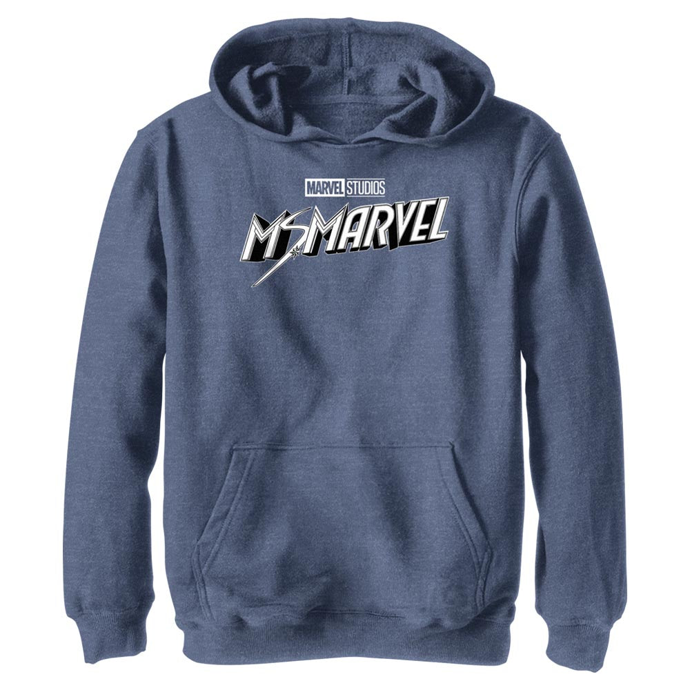 Boy's Marvel Black And White Lightweight Hoodie