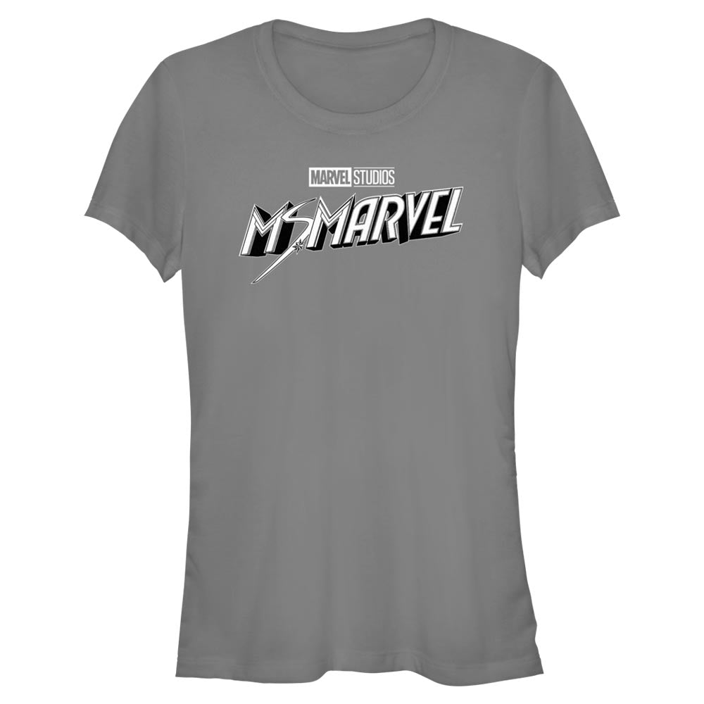 Junior's Marvel Black And White T-Shirt