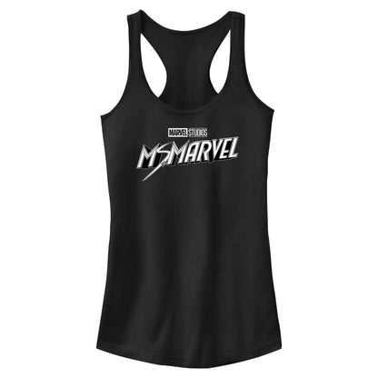 Junior's Marvel Black And White Tank Top