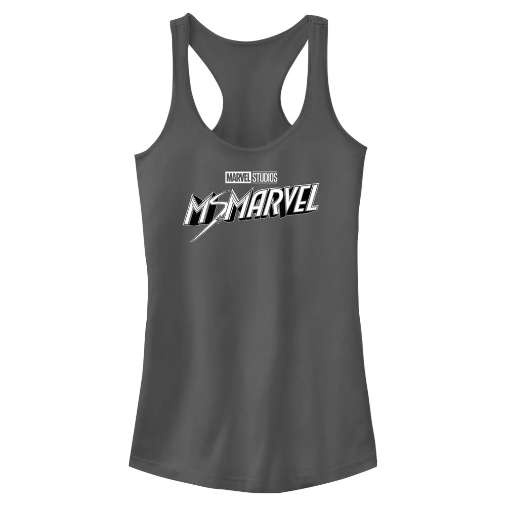 Junior's Marvel Black And White Tank Top