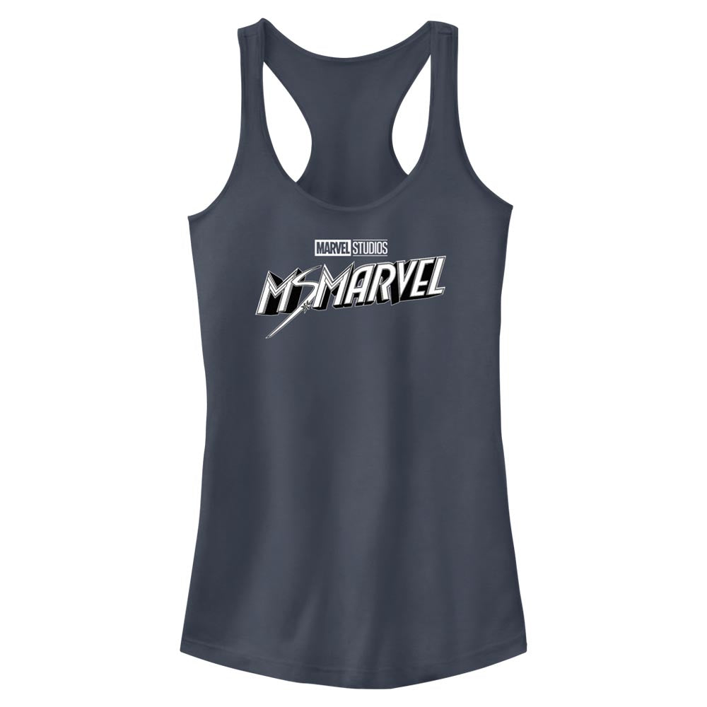Junior's Marvel Black And White Tank Top