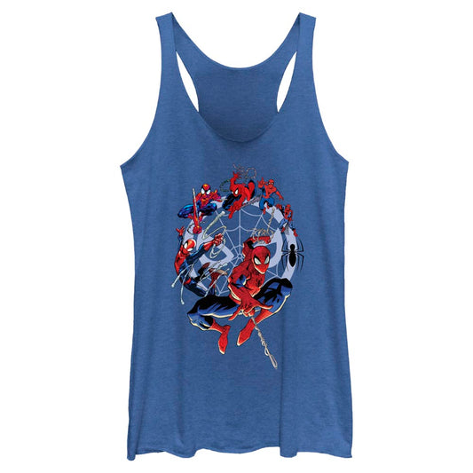 Junior's Marvel Spidey Circle Evolution Tank Top
