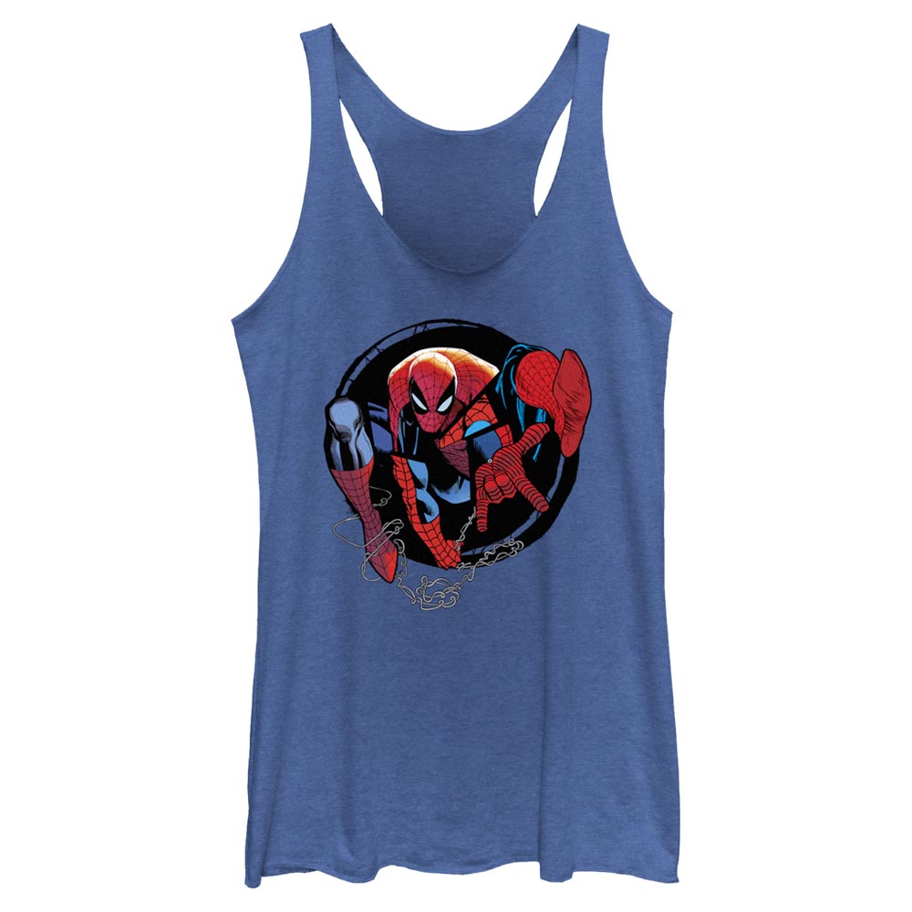 Junior's Marvel Spidey Circle Forward Tank Top