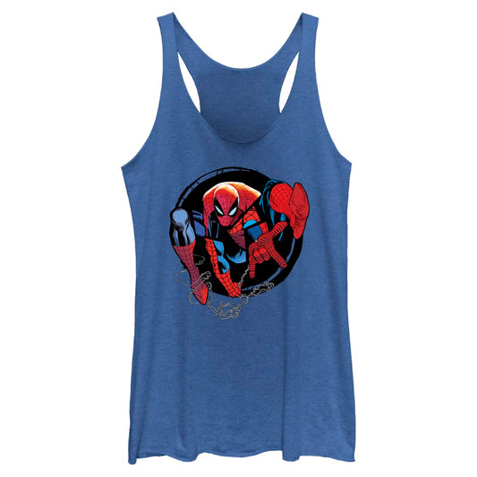 Junior's Marvel Spidey Circle Forward Tank Top