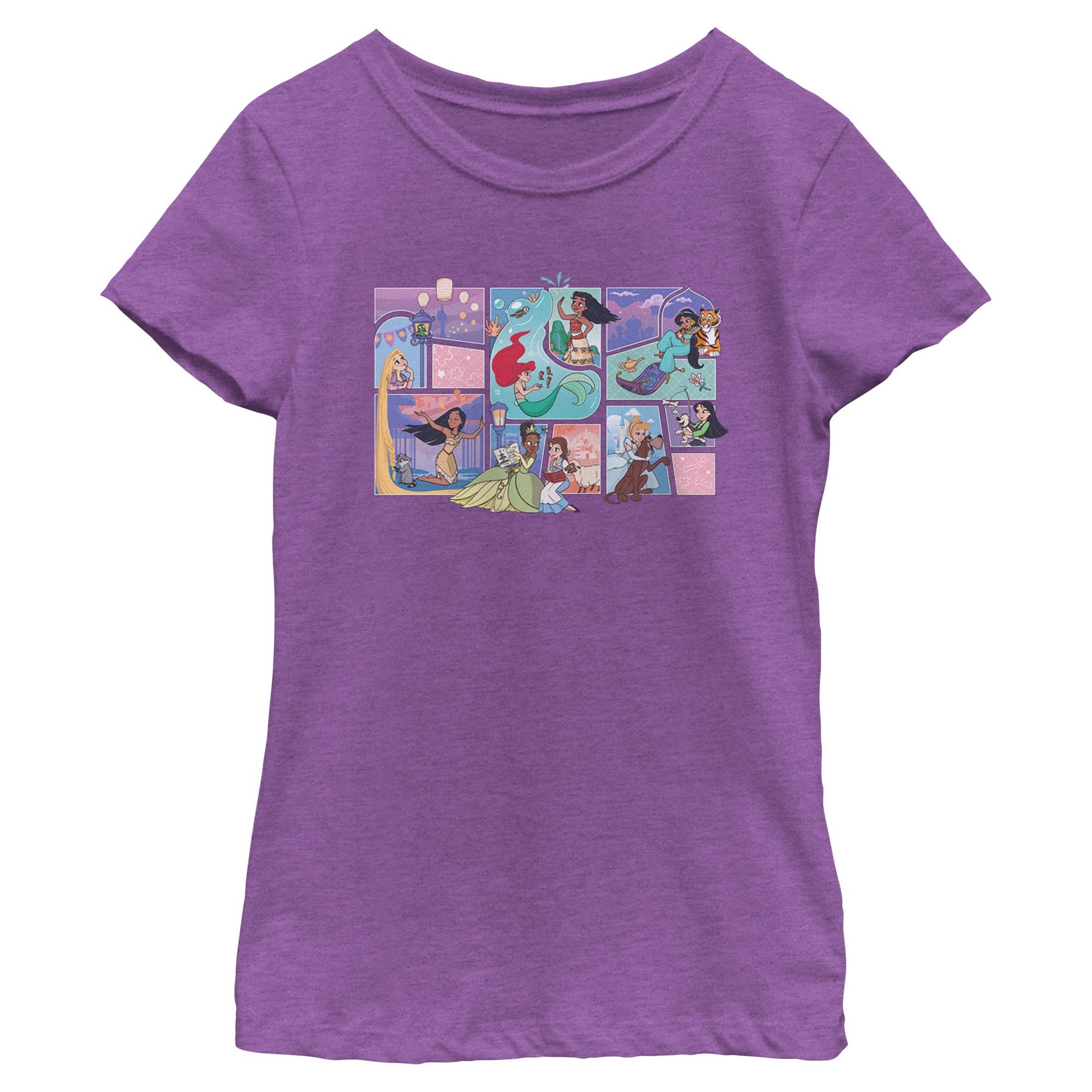 Girl's Disney Princes Panels T-Shirt