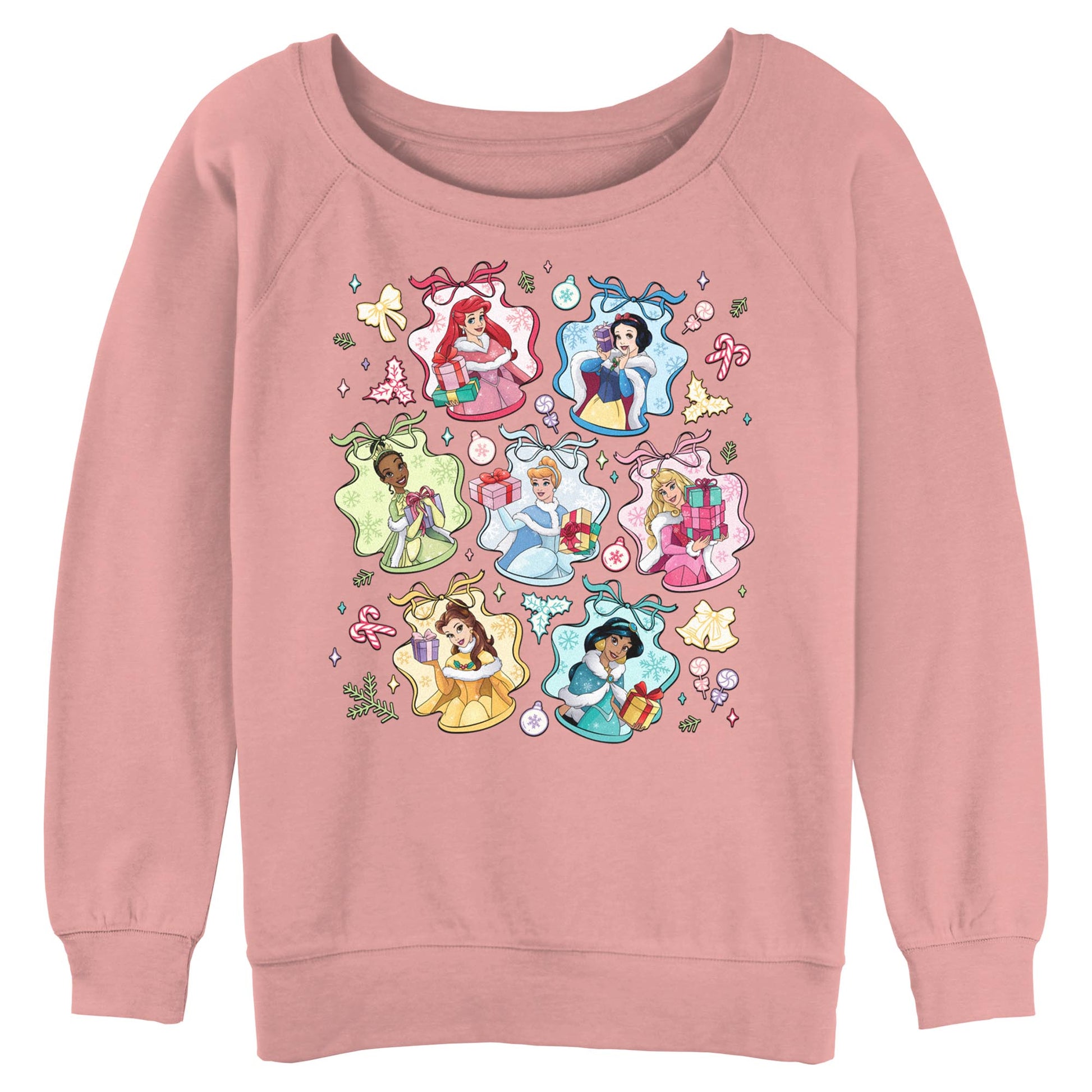 Junior's Disney Coquette Princess Raglan Pullover
