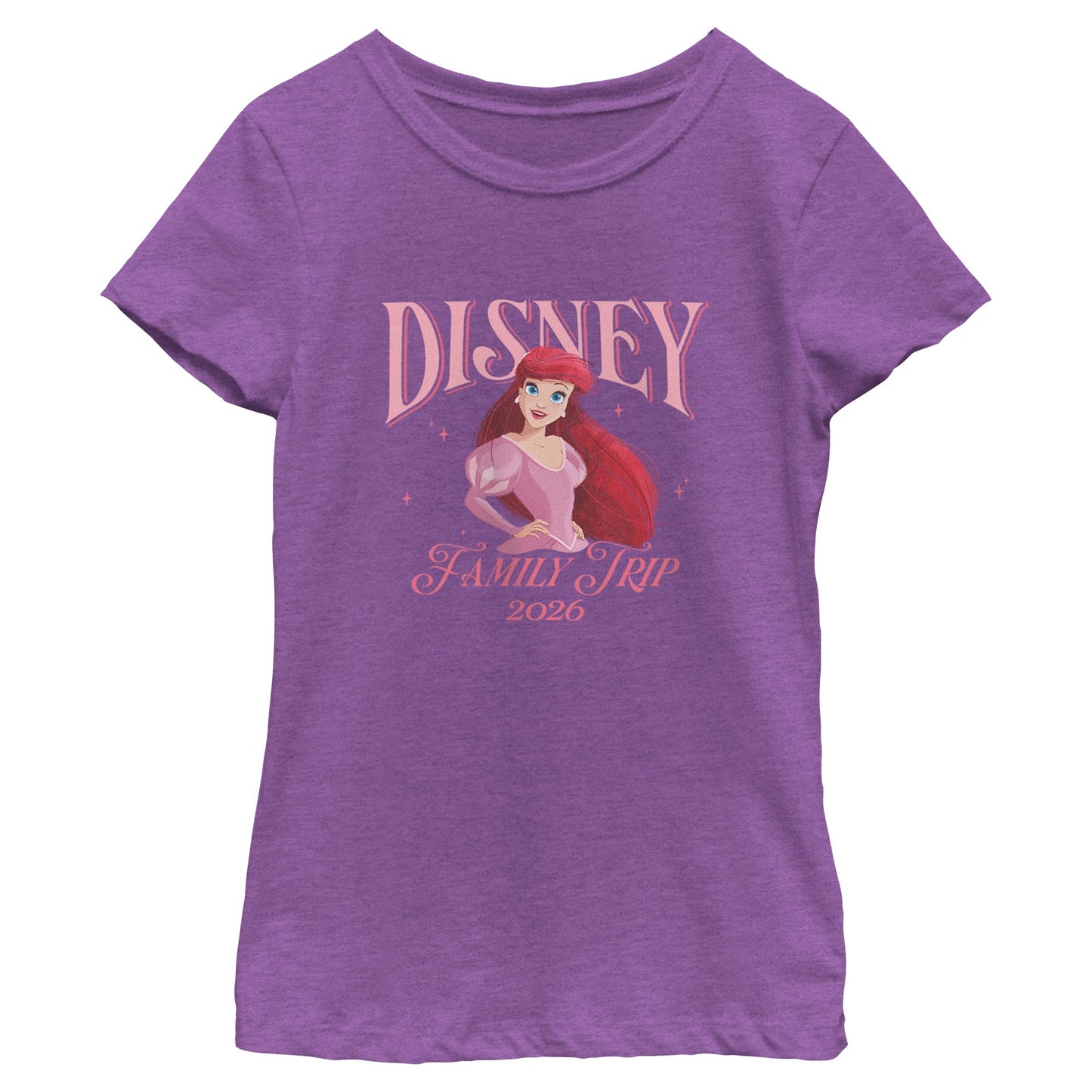 Girl's Disney Ariel Family Trip T-Shirt