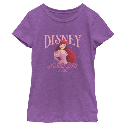 Girl's Disney Ariel Family Trip T-Shirt