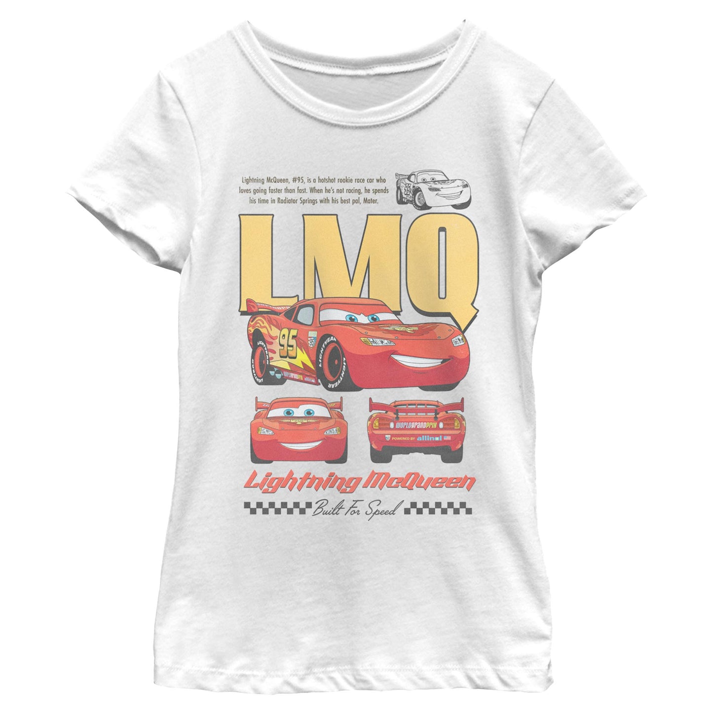 Girl's Pixar Lighting Mcqueen T-Shirt