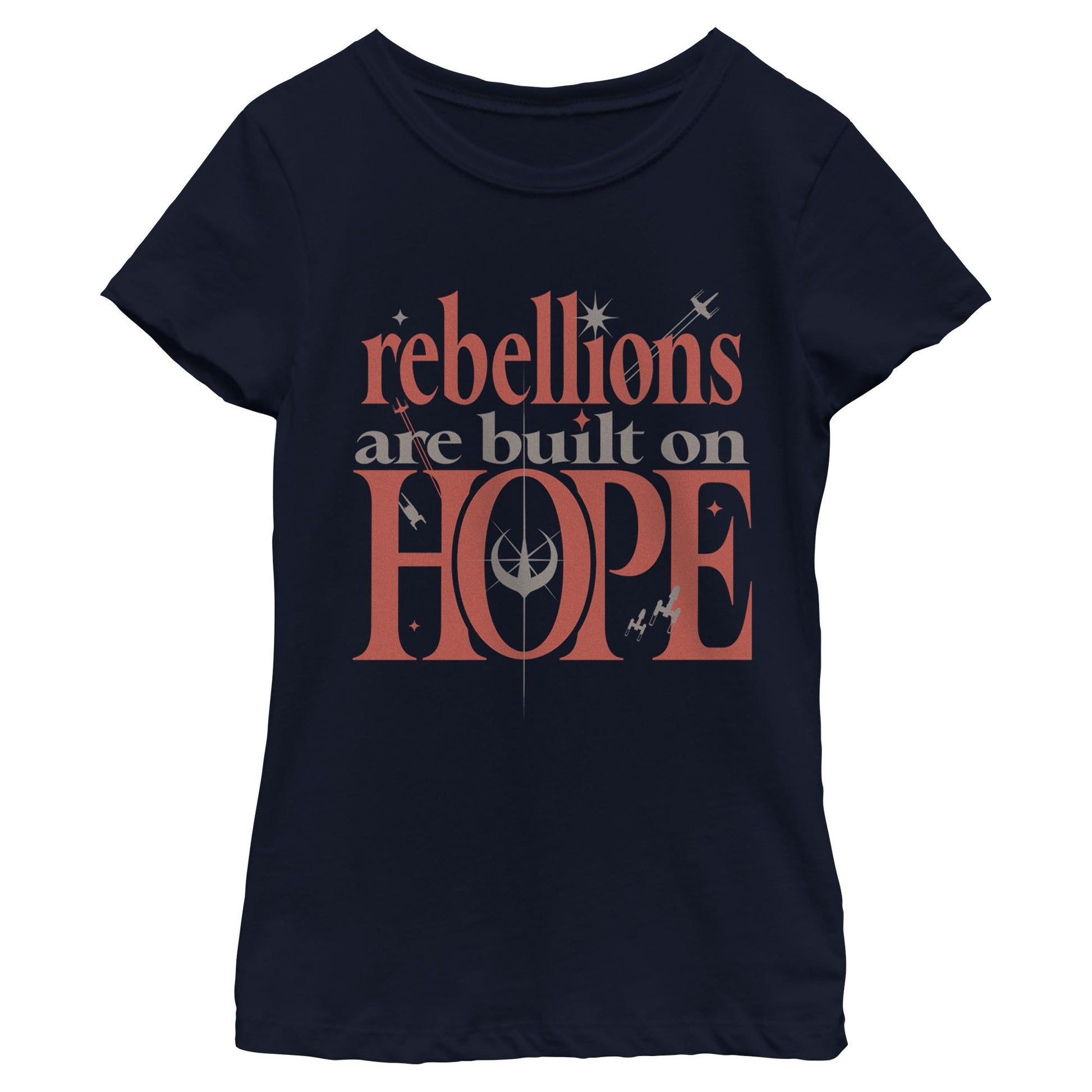 Girl's Star Wars Built On Hope Quote T-Shirt