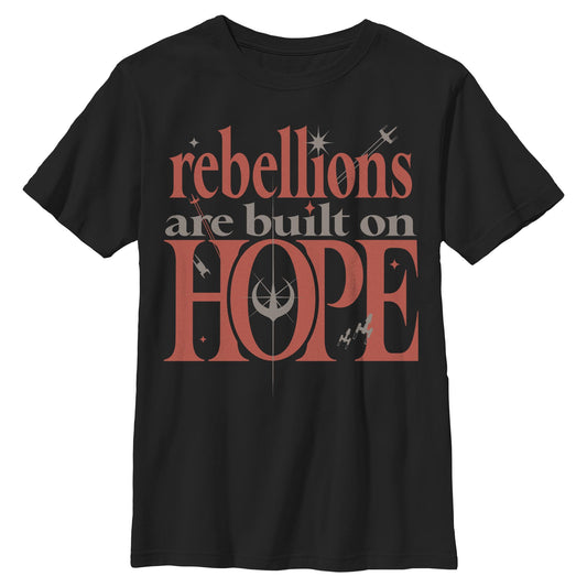 Boy's Star Wars Built On Hope Quote T-Shirt