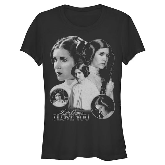 Junior's Star Wars Leia Organa I Love You T-Shirt