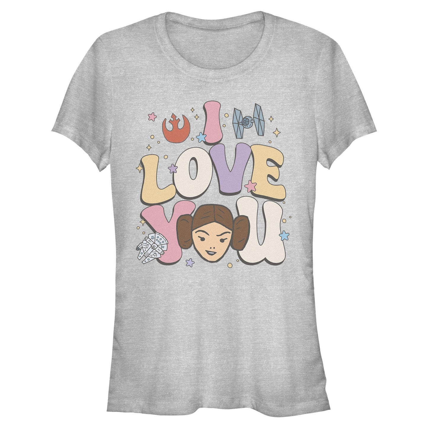 Junior's Star Wars Leia I Love You T-Shirt