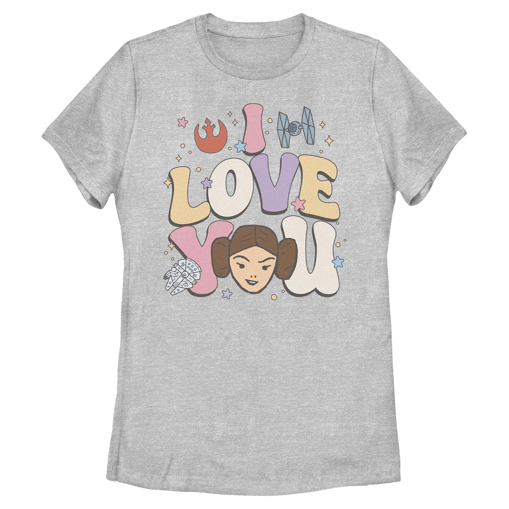 Women's Star Wars Leia I Love You T-Shirt