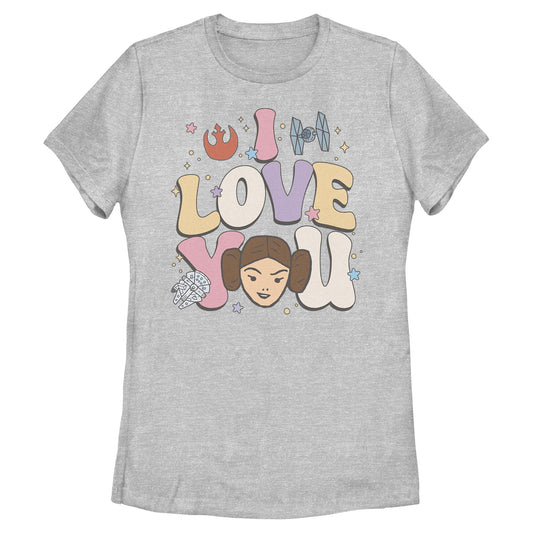 Women's Star Wars Leia I Love You T-Shirt