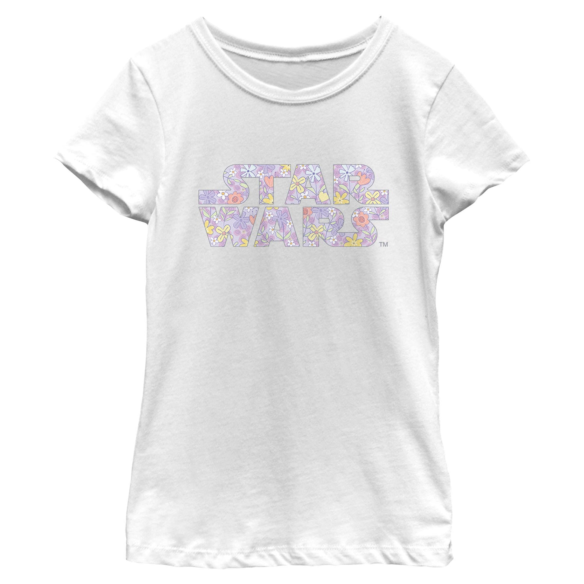 Girl's Star Wars Star Wars Spring Flower Logo T-Shirt