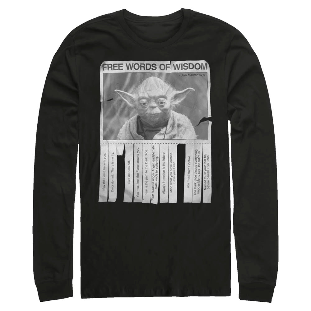 Men's Star Wars Words Of Wisdom Long Sleeve T-Shirt