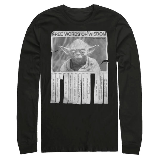 Men's Star Wars Words Of Wisdom Long Sleeve T-Shirt