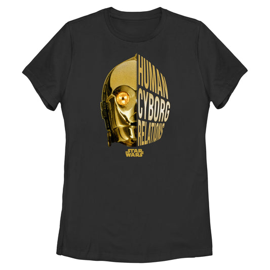 Junior's Star Wars C3Po Dark Split T-Shirt
