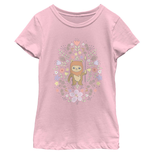 Girl's Star Wars Ewok Flower Spring T-Shirt
