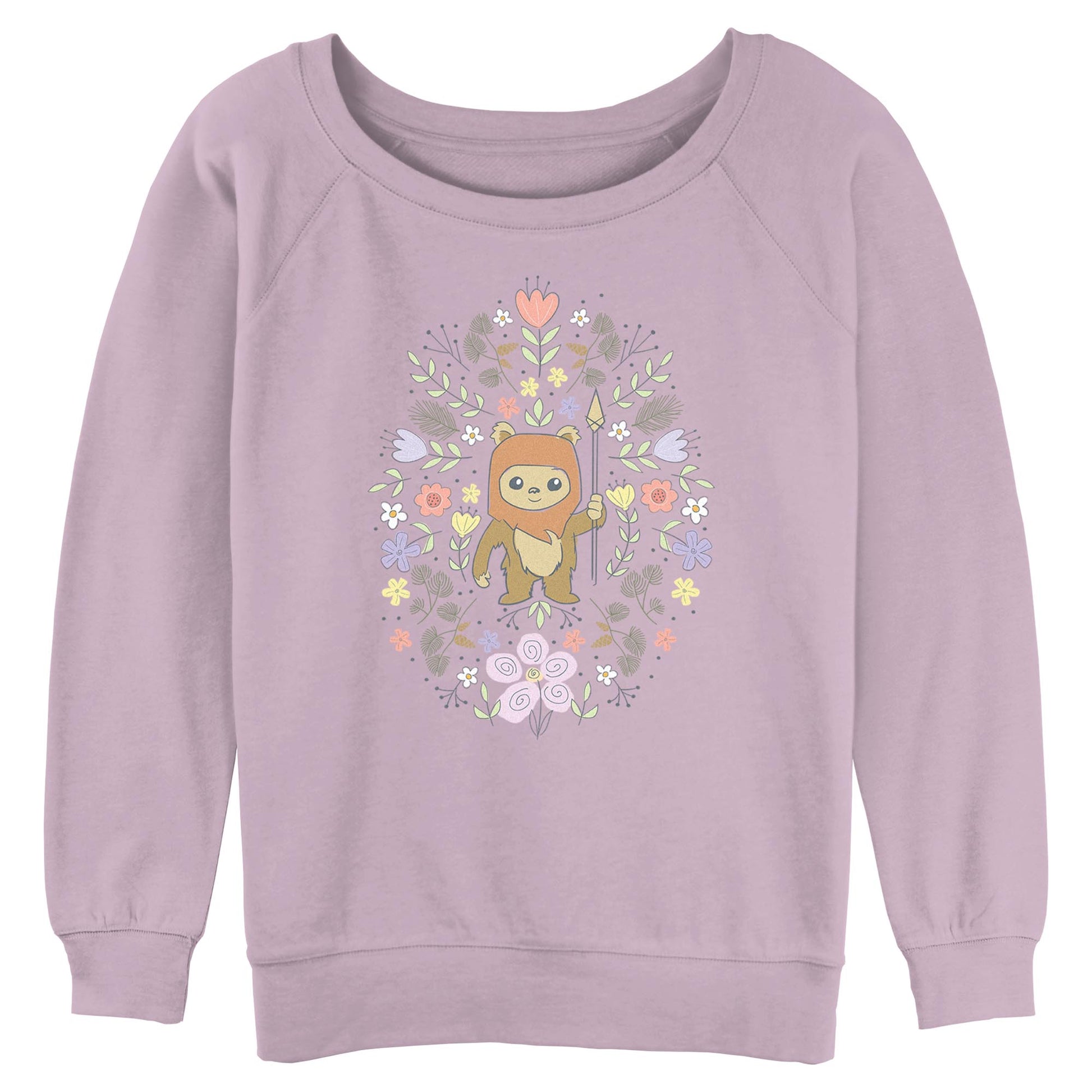 Junior's Star Wars Ewok Flower Spring Raglan Pullover