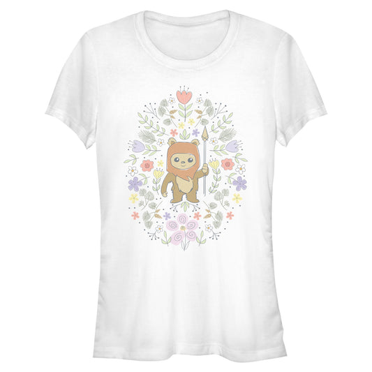 Junior's Star Wars Ewok Flower Spring T-Shirt