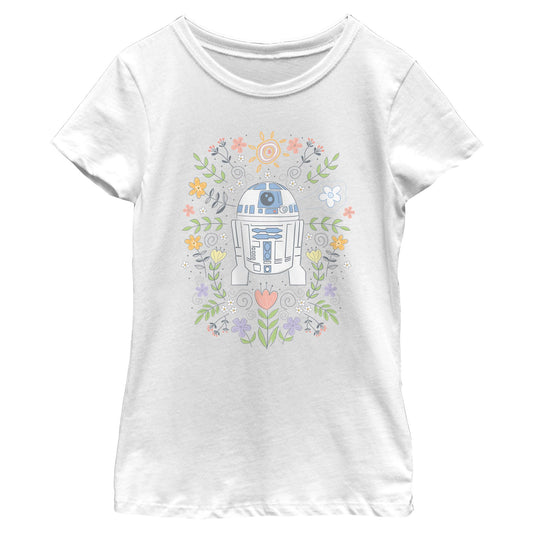 Girl's Star Wars R2-D2 Flower Spring T-Shirt