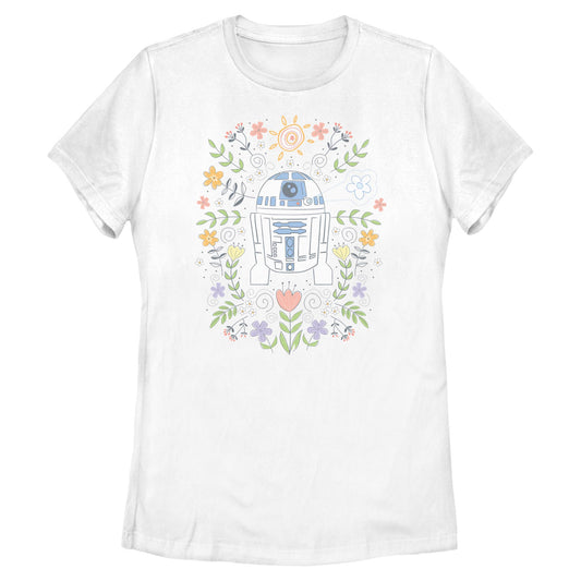 Women's Star Wars R2-D2 Flower Spring T-Shirt